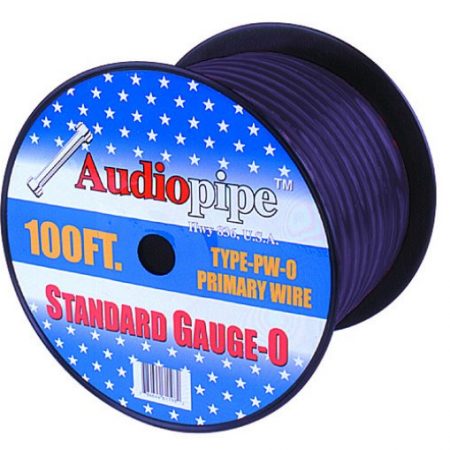 APipe 25ft Roll 0 ga Black Power Wire  4