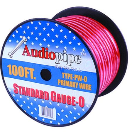 APipe 25ft Roll 0 ga Red Power Wire  4