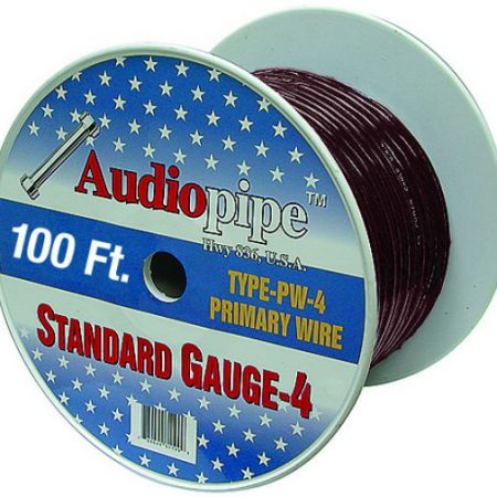 APipe 100ft Roll 4 Ga Black Power Wire