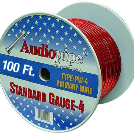 APipe 100ft Roll 4 ga Red Power Wire  1