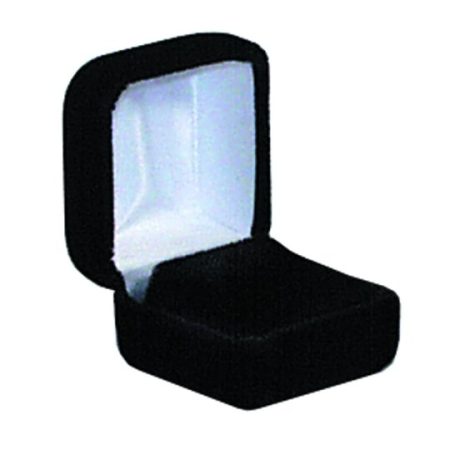 Velvet Earring Box Black DOZEN (YE3-BK)