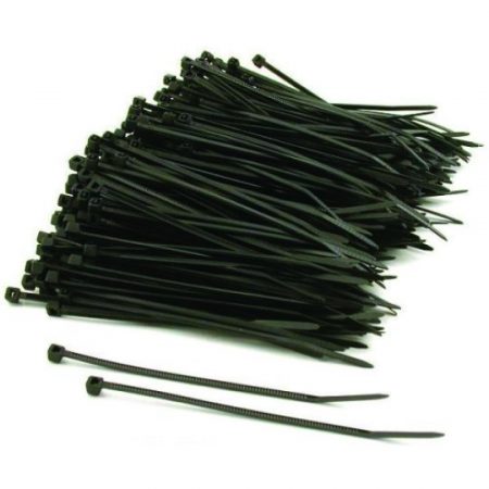 Nylon Cable Ties 4in Black 100 Pk