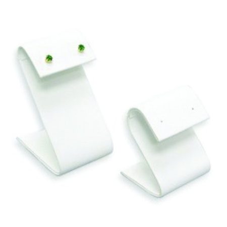 S  Earring Display 2.25in Tall White