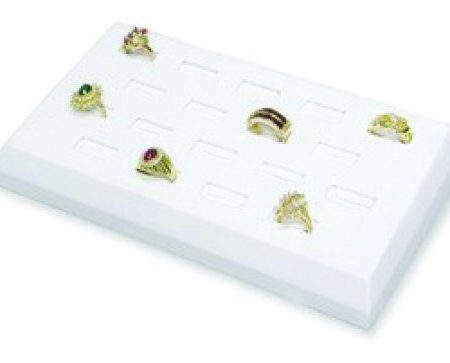18 Slot Ring Tray White
