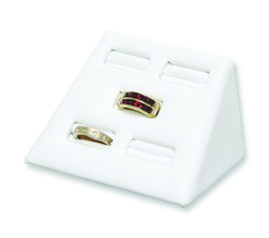 Stackable 5 Slot Ring Display White
