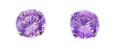 14K 1 ct tw Round Pink CZ Earrings