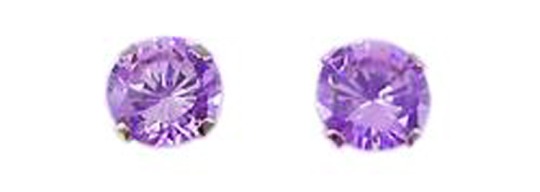 14K 1 ct tw Round Pink CZ Earrings