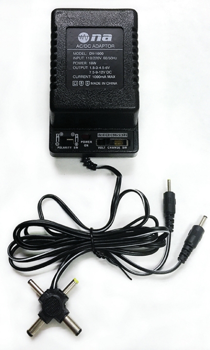 NA Universal AC DC Adaptor 1000ma Black