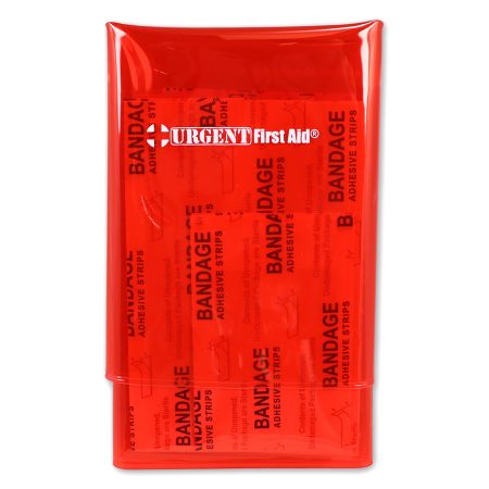 Mini Folding First Aid Pack, Red, Urgent First Aid, 18 Pieces
