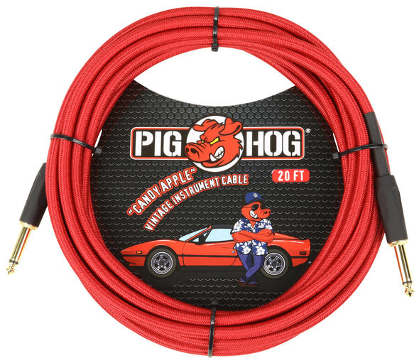 Pig Hog PCH20 Instrument Cable - Candy Apple Red
