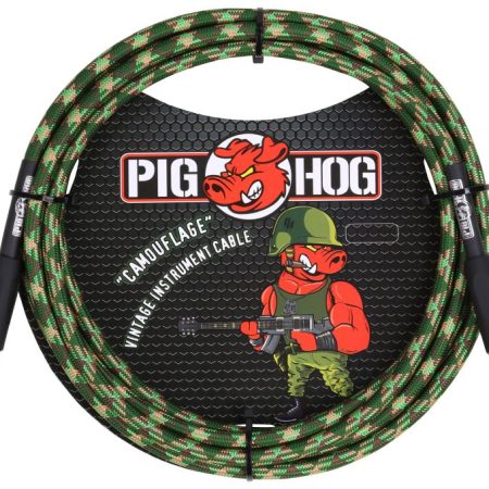 Pig Hog PCH10 Instrument Cable. 10' - Camouflage