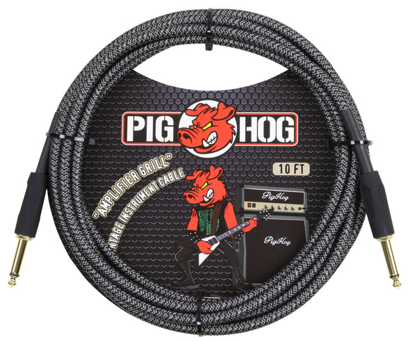 Pig Hog PCH10 Instrument Cable. 10' - Amplifier Grille