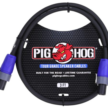 Pighog Speaker Cable 3 Ft, 14 Gauge Wire, Spkon to Spkon