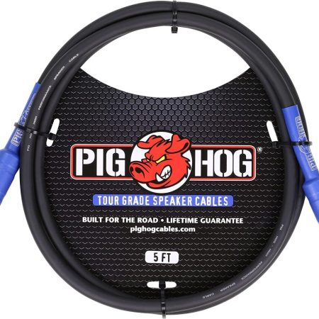Pig Hog PHSC5 High Performance 14 Gauge 9.2mm 1/4" Speaker Cable, 5 Fe