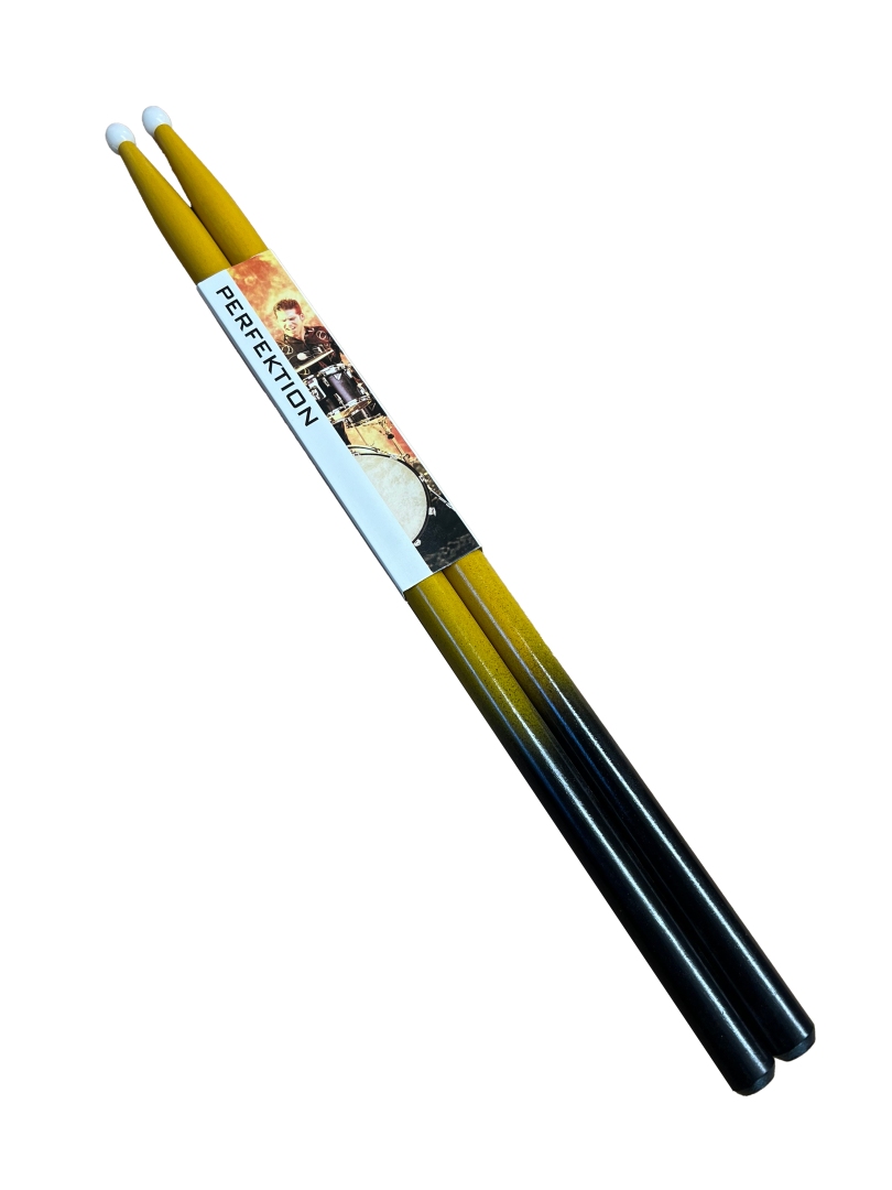 Perfektion Rock Colored Sticks with Nylon Tips Yellow & Black