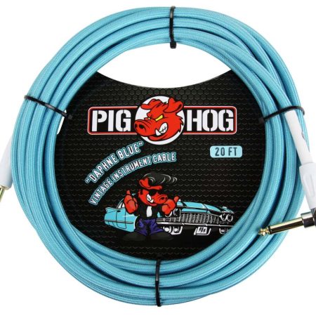Pig Hog PCH20 Instrument Cable - Daphne Blue Right