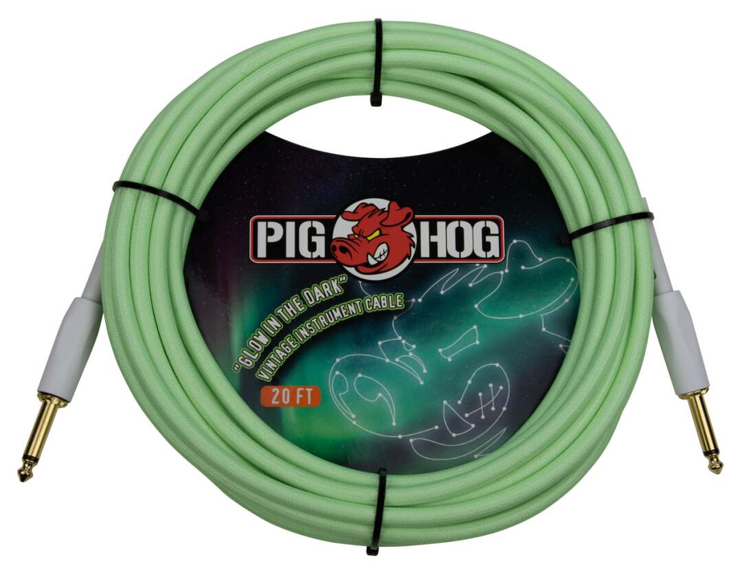 Pig Hog PCH20 Instrument Cable - Glow IN The Dark