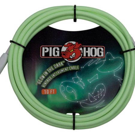 Pig Hog PCH10 Instrument Cable. 10' - Glow IN The Dark
