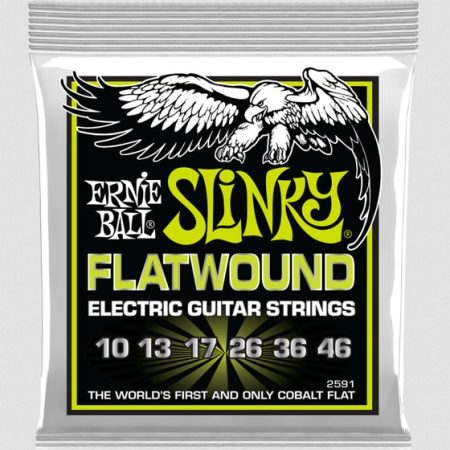 Ernie Ball 2591 Regular Slinky Flatwound Electric Guitar Strings - .01