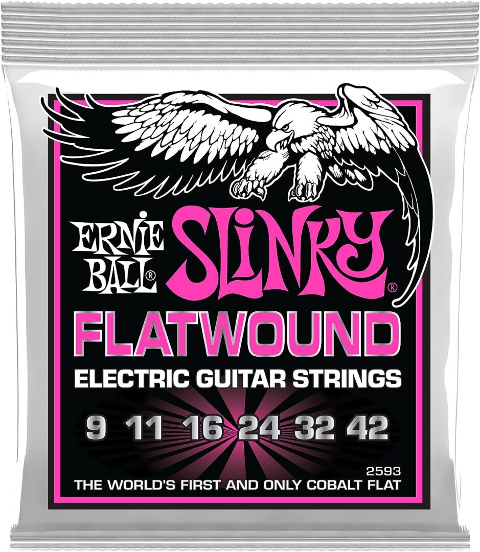 Ernie Ball Super Slinky Flatwound Electric Guitar Strings 9-42 Gauge (