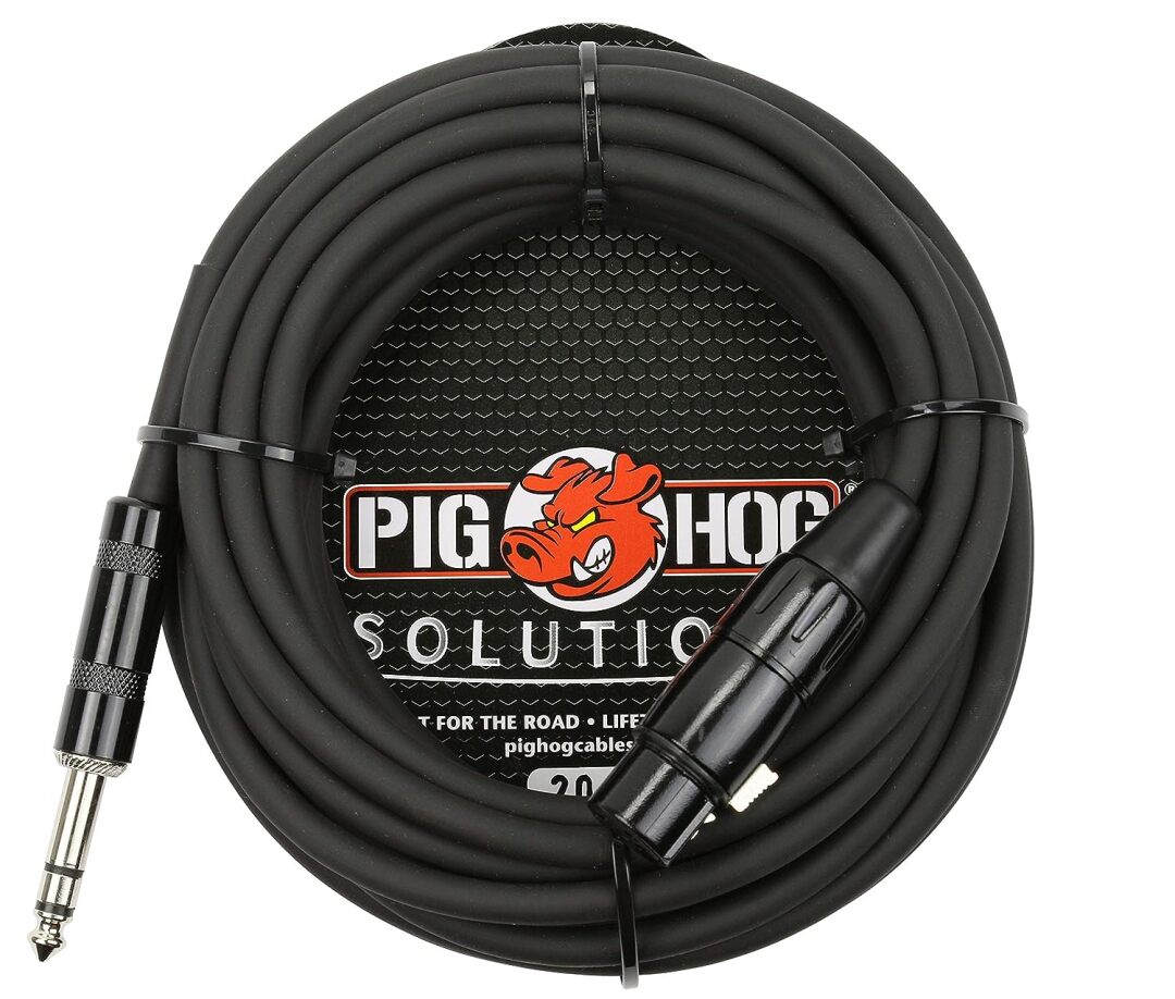 Pig Hog PX-TMXF20 1/4" TRS to XLR Adaptor Cable, 20 Feet