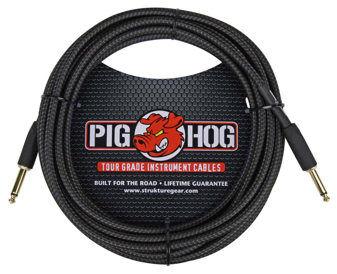 Pig Hog PCH20 Instrument Cable - Black Woven