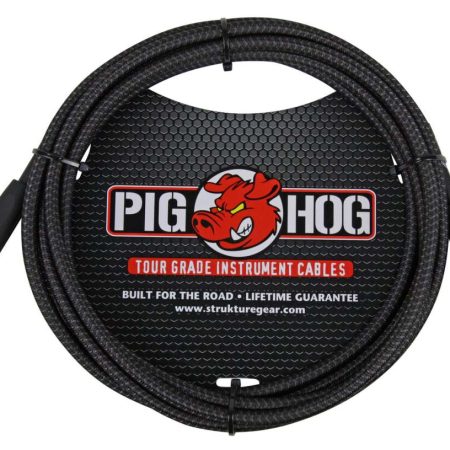 Pig Hog PCH10 Instrument Cable. 10' - Black Woven