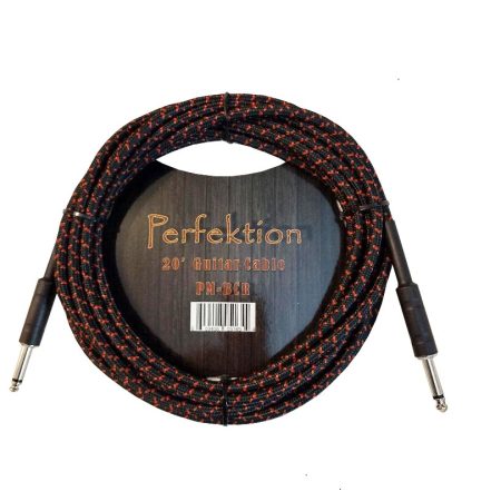 Perfektion PMB 20' Braided Instrument Cable Red & Black