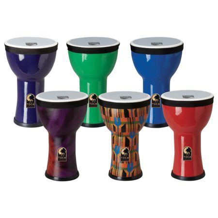 Toca Freestyle 2 Lightweight Doumbek, 6" Head, 10" Tall, PVC Construct - Purple