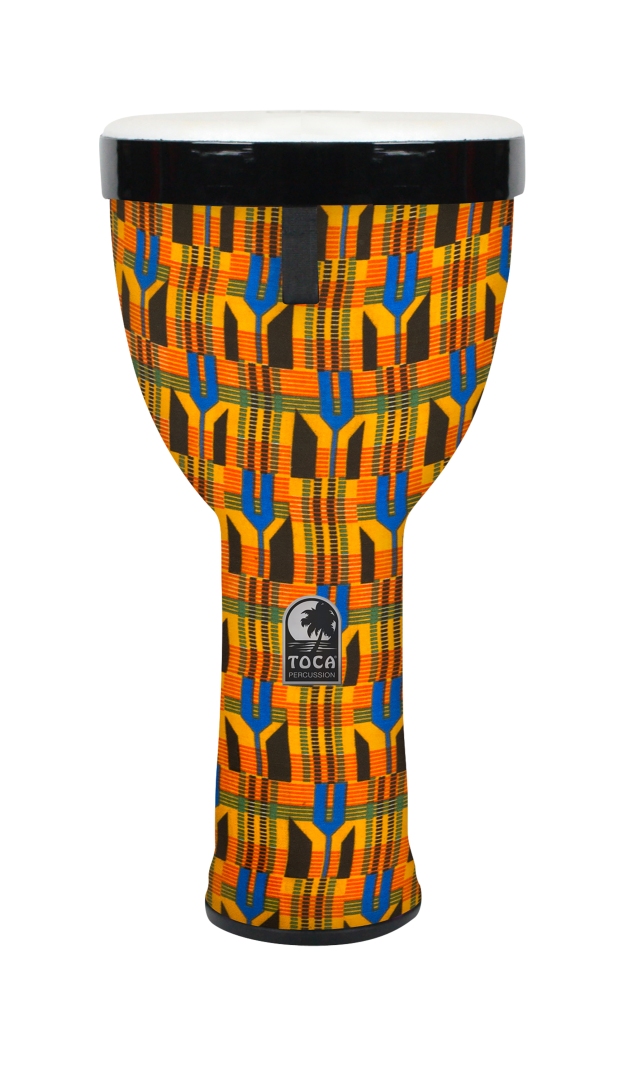 SympaticoÖNesting Djembe, Kente Cloth, Tunable Fiber - 8" Head