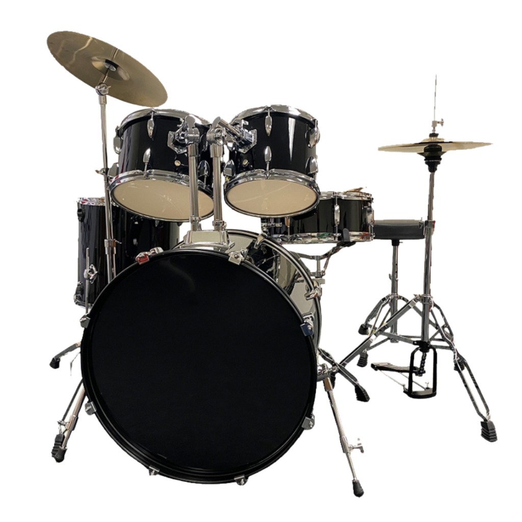 Perfekt Gear Full Size Complete Drum Set Black