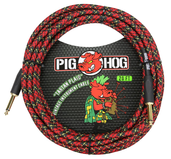 Pig Hog PCH20 Instrument Cable - Tartan Plaid