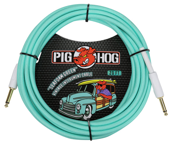 Pig Hog PCH20 Instrument Cable - Seafoam Green
