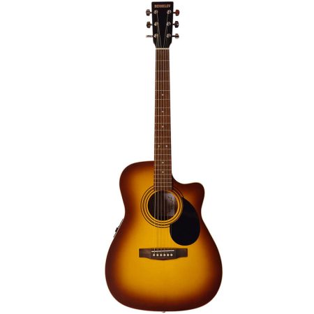Berkeley Concert Acoustic / Electric Cutaway Guitar Satin Sunburst