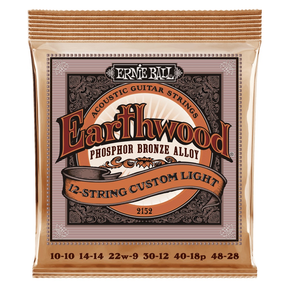 Ernie Ball 2152 Earthwood Phosphor Bronze Acoustic Guitar Strings - .0