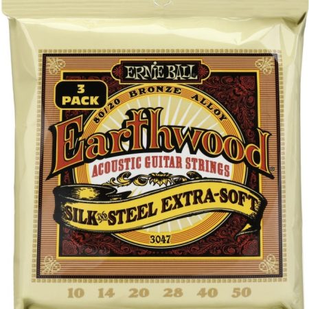 Earthwood Phosphor Bronze Acoustic Guitar Strings 10-50 Extra Soft 3pk