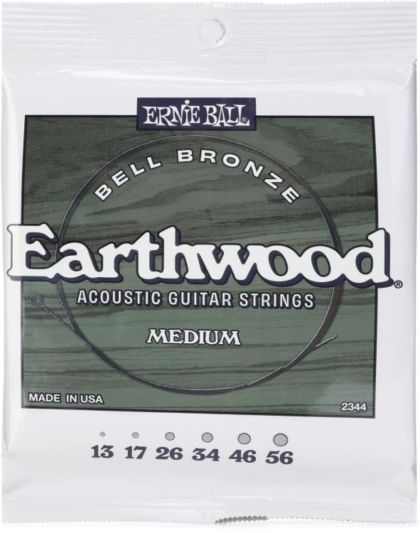 Ernie Ball Earthwood Bell Bronze Acoustic Guitar Strings - .013-.056 M