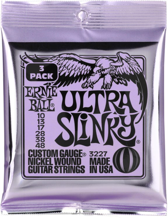Ernie Ball 3227 Ultra Slinky Nickel Wound Electric Guitar Strings - .0