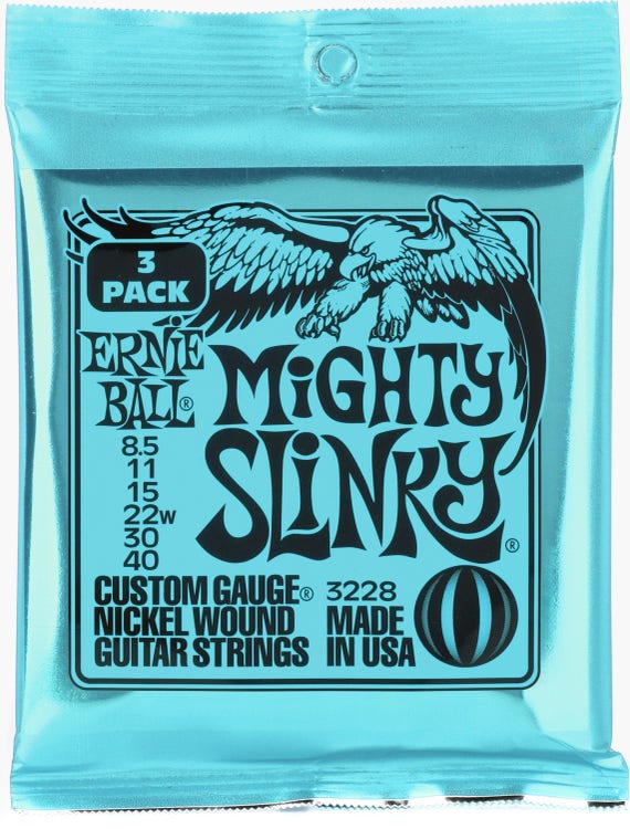 Ernie Ball 3228 Mighty Slinky Nickel Wound Electric Guitar Strings - .