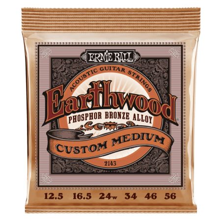 Ernie Ball Custom Medium Earthwood Phosphor Bronze Acoustic Guitar Str