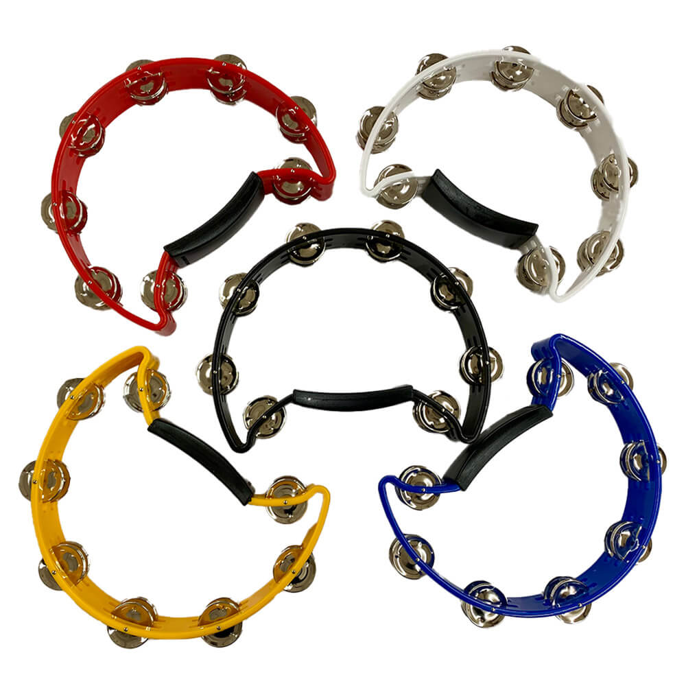 Perfekt Gear Hand-Held Half-Moon Tambourine - Red