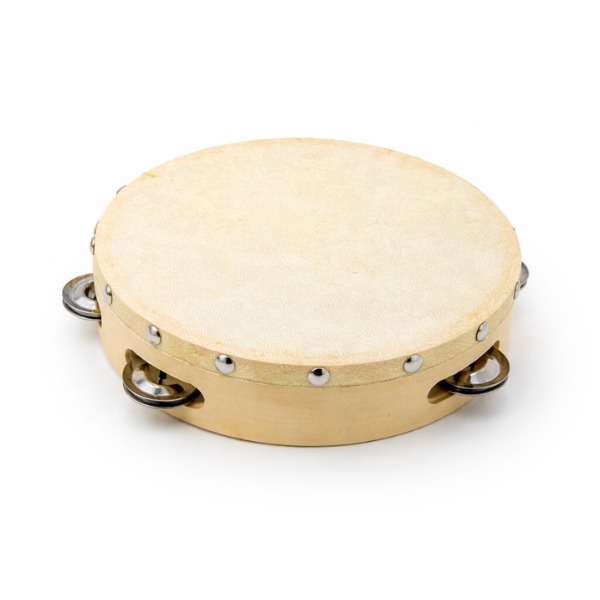 Perfekt Gear Single Row Tambourine with Head - 10" 16 Pair Jingles