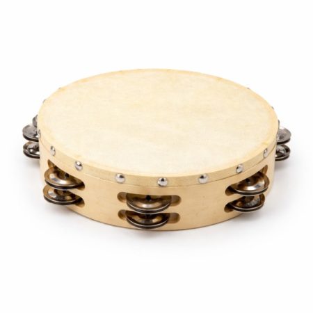 Perfekt Gear Double Row Tambourine with Head 8" - 12 Pair Jingles