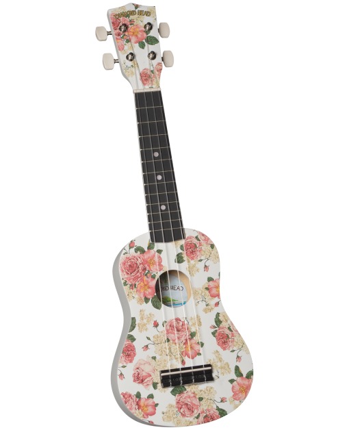 Diamond Head DU-134 Ukulele Vintage Soprano -White Floral