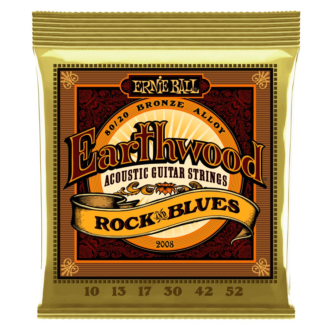 Earthwood Phosphor Bronze Acoustic Guitar Strings 10-52 Rock And Blues