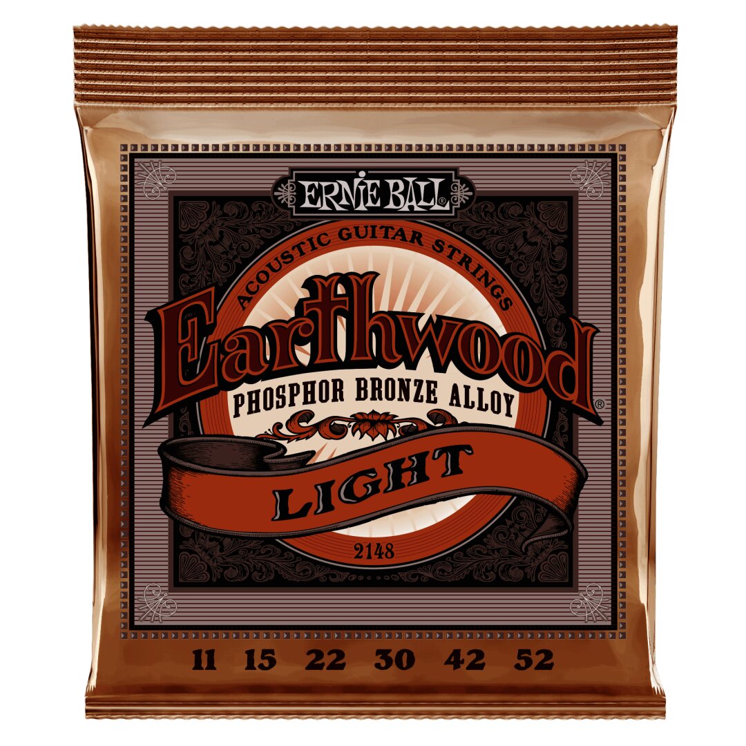 Earthwood Light Phosphor Bronze Acoustic Guitar Strings - 11-52 Gauge