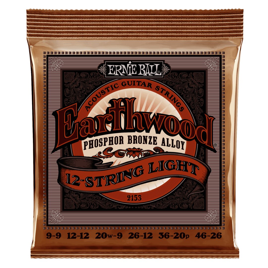 Earthwood 12-String Light Phosphor Bronze Acoustic Guitar Strings - 9-