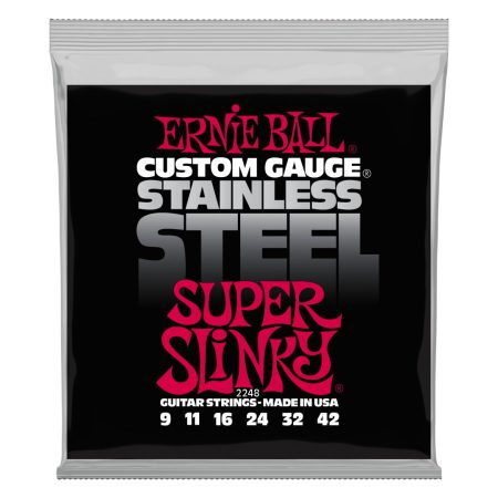 Super Slinky Stainless Steel Wound Electric Guitar Strings - 9-42 Gaug