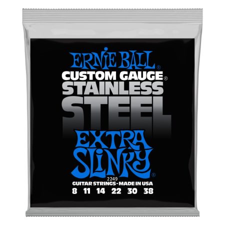 Extra Slinky Stainless Steel Wound Electric Guitar Strings - 8-38 Gaug