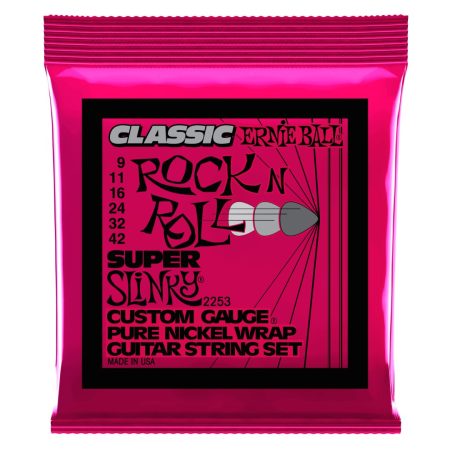 Super Slinky Classic Rock n Roll Pure Nickel Wrap Electric Guitar Stri